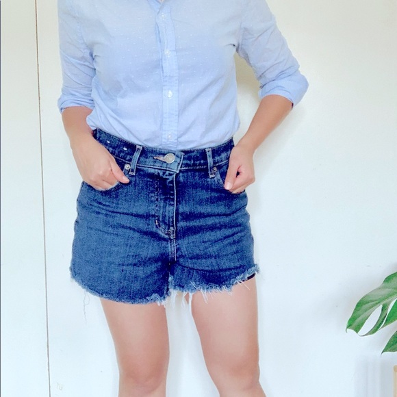 EXPRESS high waist denim shorts - Picture 2 of 5